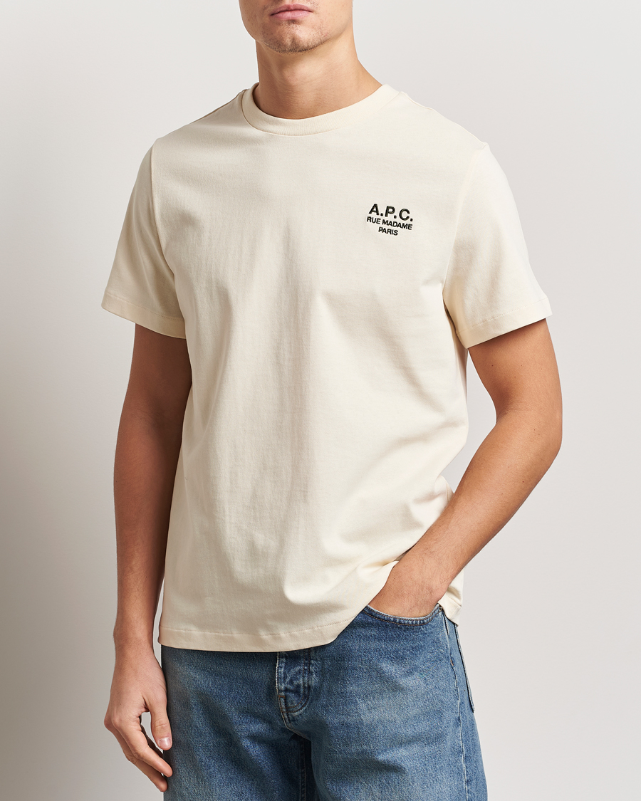 Heren | T-shirts | A.P.C. | Rue Madame T-Shirt Ecru