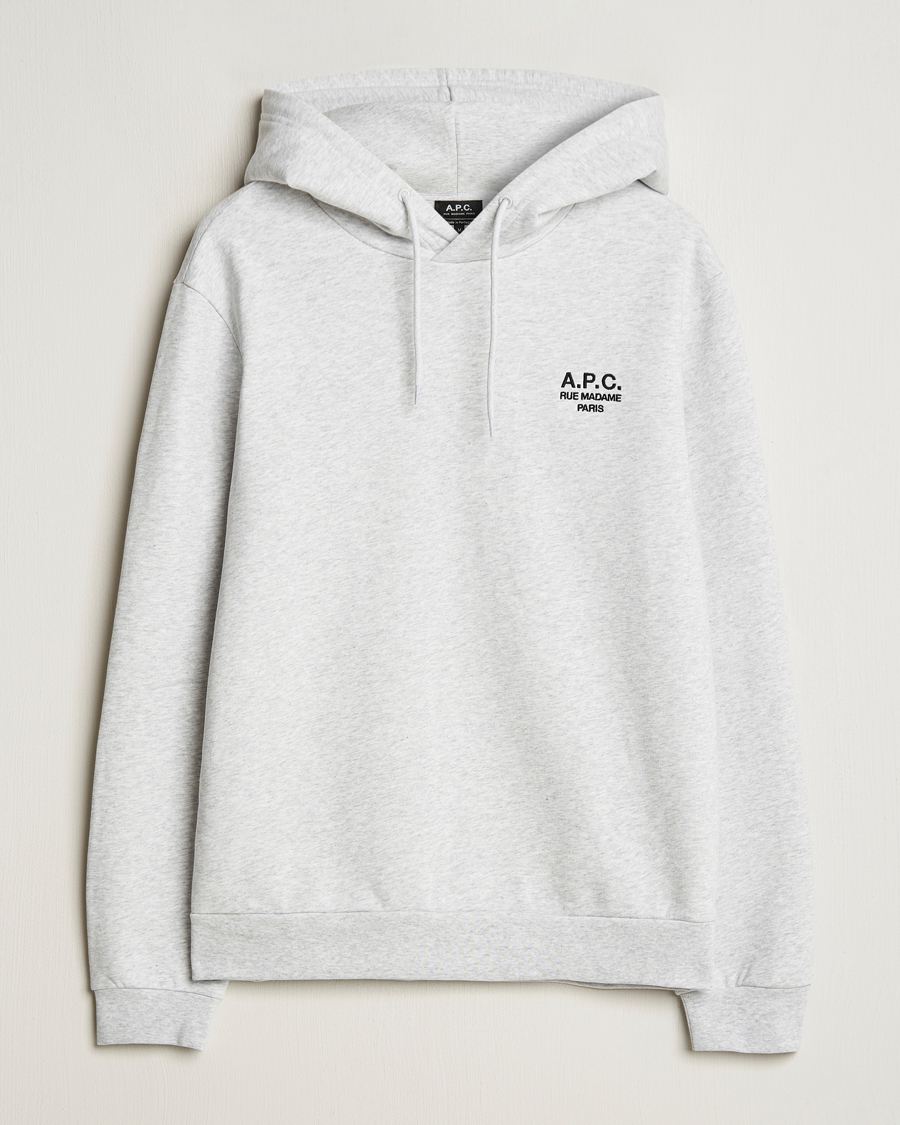 Heren | Truien | A.P.C. | Rue Madame Hoodie Heather Grey/Black