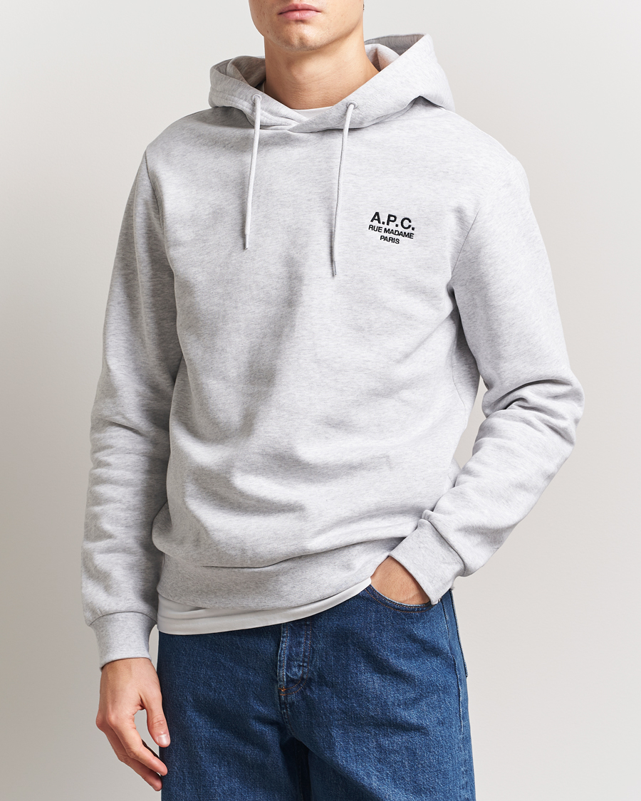 Heren | Truien | A.P.C. | Rue Madame Hoodie Heather Grey/Black