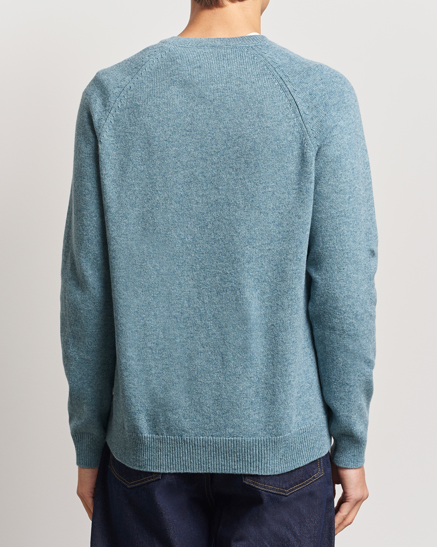 Heren | Truien | A.P.C. | Pierre Lambswool Sweater Blue Melange