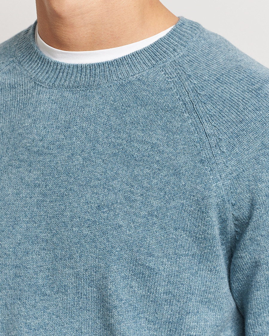 Heren | Truien | A.P.C. | Pierre Lambswool Sweater Blue Melange