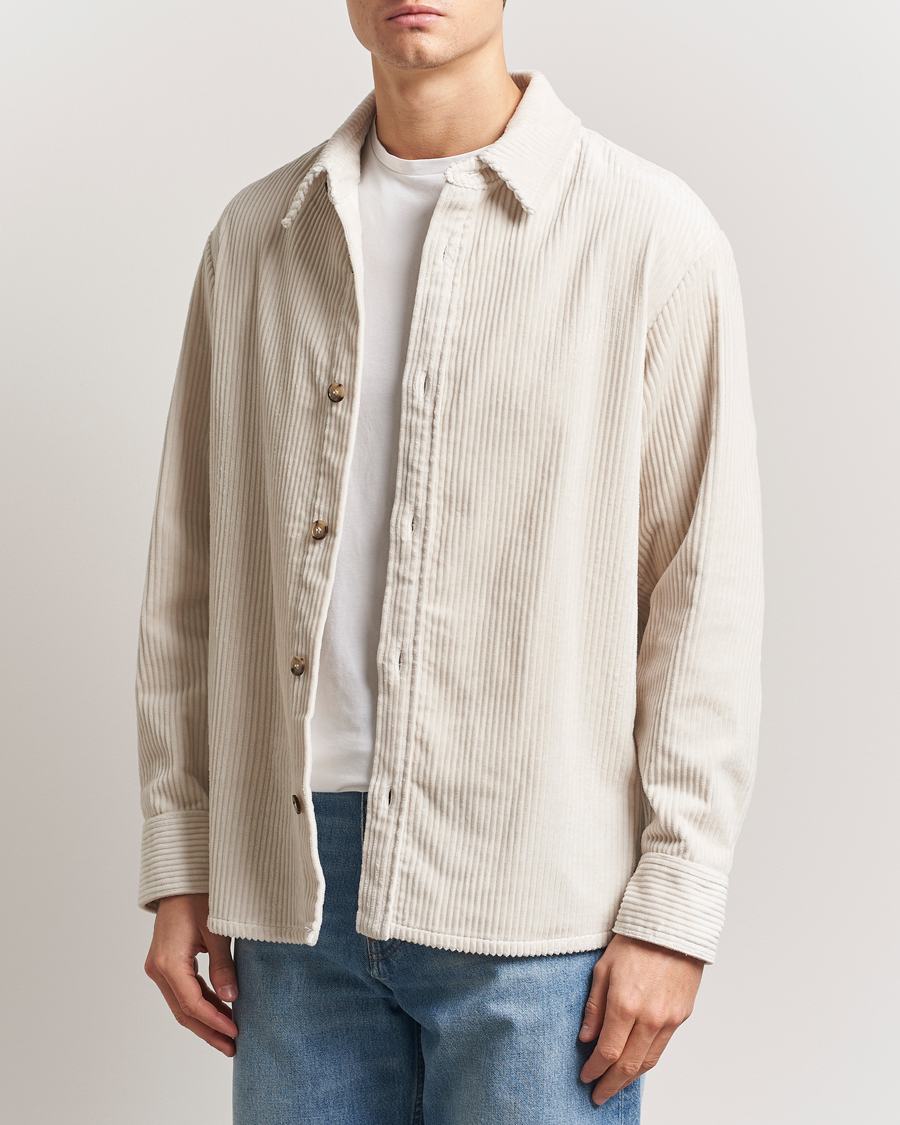Homme | Chemises | A.P.C. | Boris Wide-wale Corduroy Overshirt Ecru