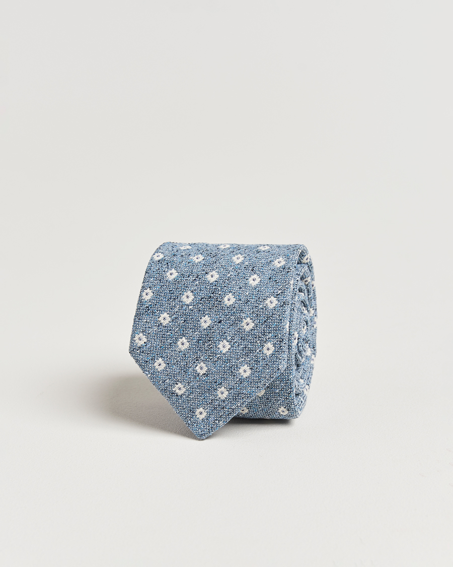 Homme | Cravates | Amanda Christensen | Silk/Cotton Bourette 8cm Tie Sky Blue