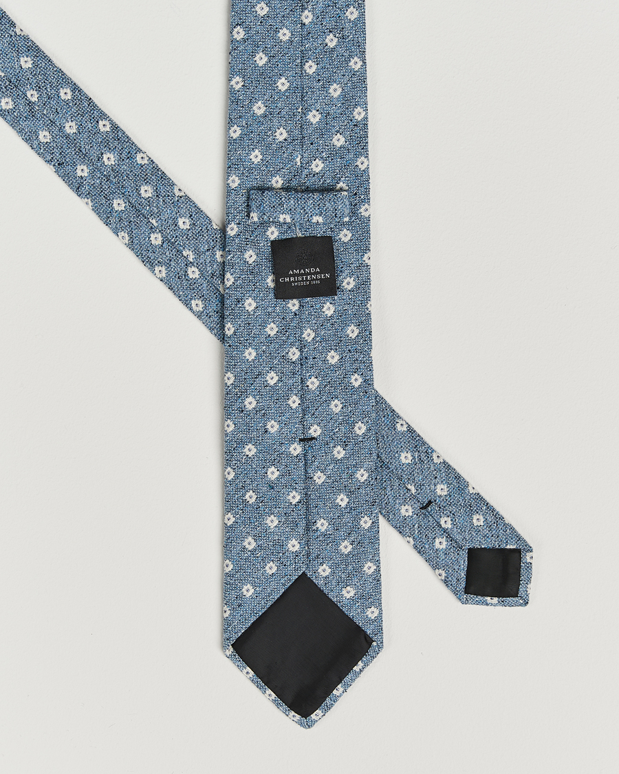 Homme | Cravates | Amanda Christensen | Silk/Cotton Bourette 8cm Tie Sky Blue