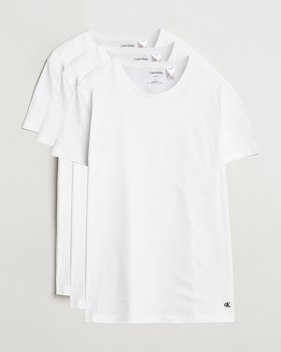 Heren | T-shirts | Calvin Klein | 3-Pack Cotton Crew Neck T-Shirt White