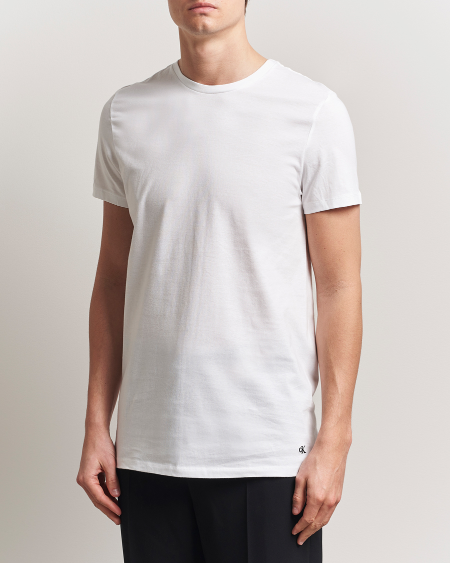 Heren | T-shirts | Calvin Klein | 3-Pack Cotton Crew Neck T-Shirt White