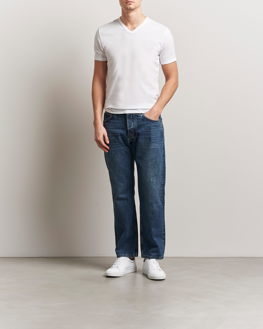 Heren | T-shirts | Calvin Klein | 3-Pack Cotton Stretch V-Neck T-Shirt White