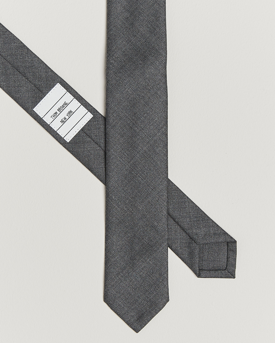 Homme | Cravates | Thom Browne | Super 120s Wool Tie Medium Grey