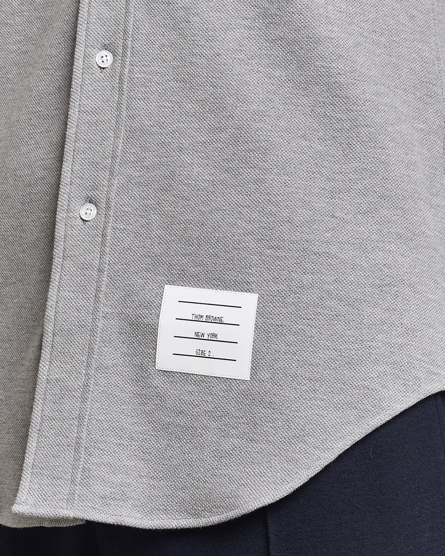 Heren | Overhemden | Thom Browne | Button Down Piquet Shirt Light Grey