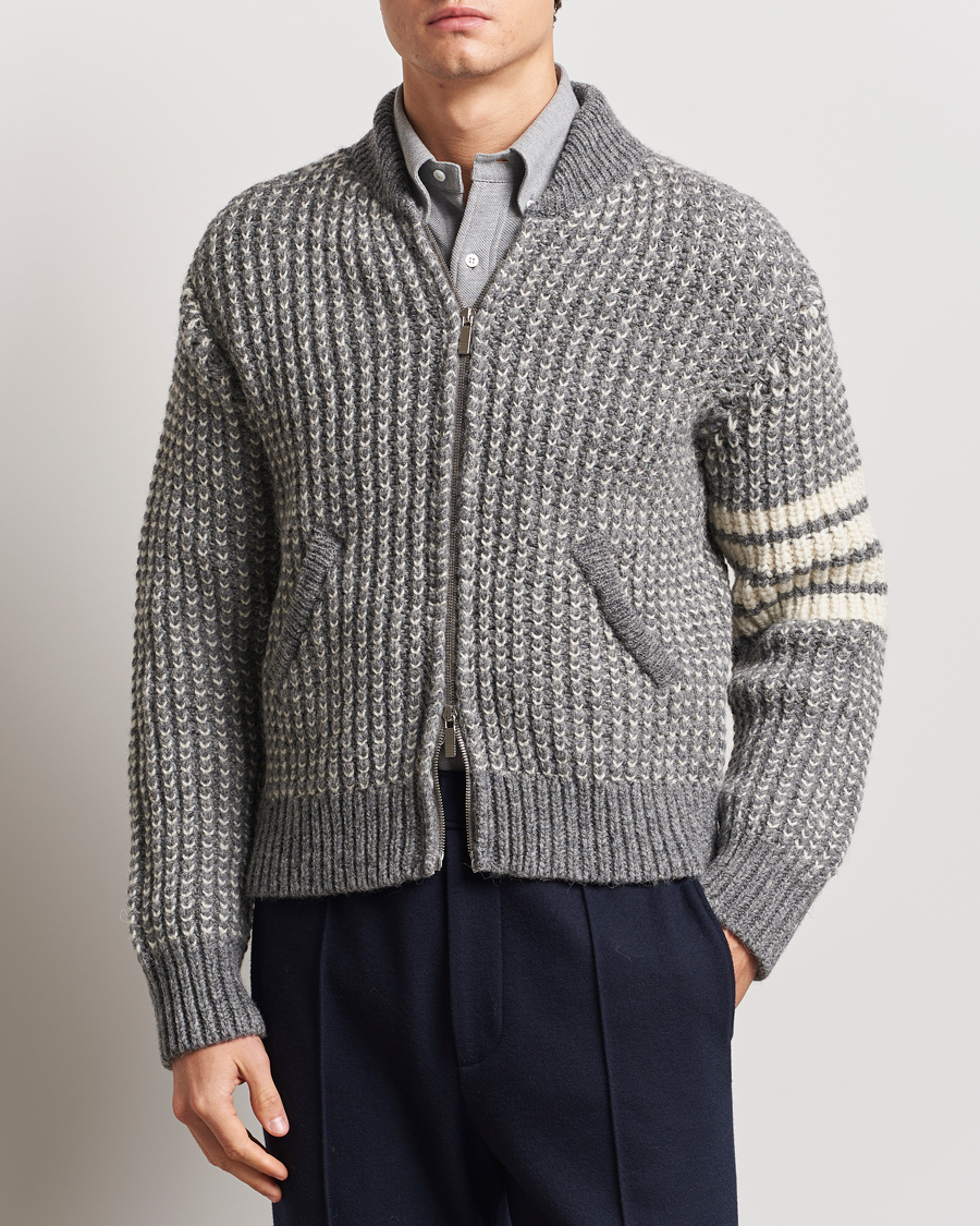 Heren | Jassen | Thom Browne | Irish Wool Bomber Jacket Medium Grey