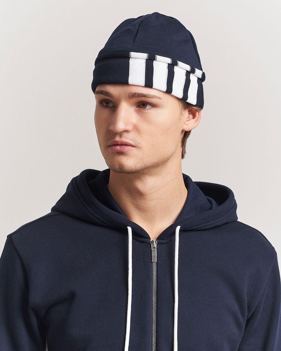 Homme | Bonnets | Thom Browne | 4-Bar Beanie Navy