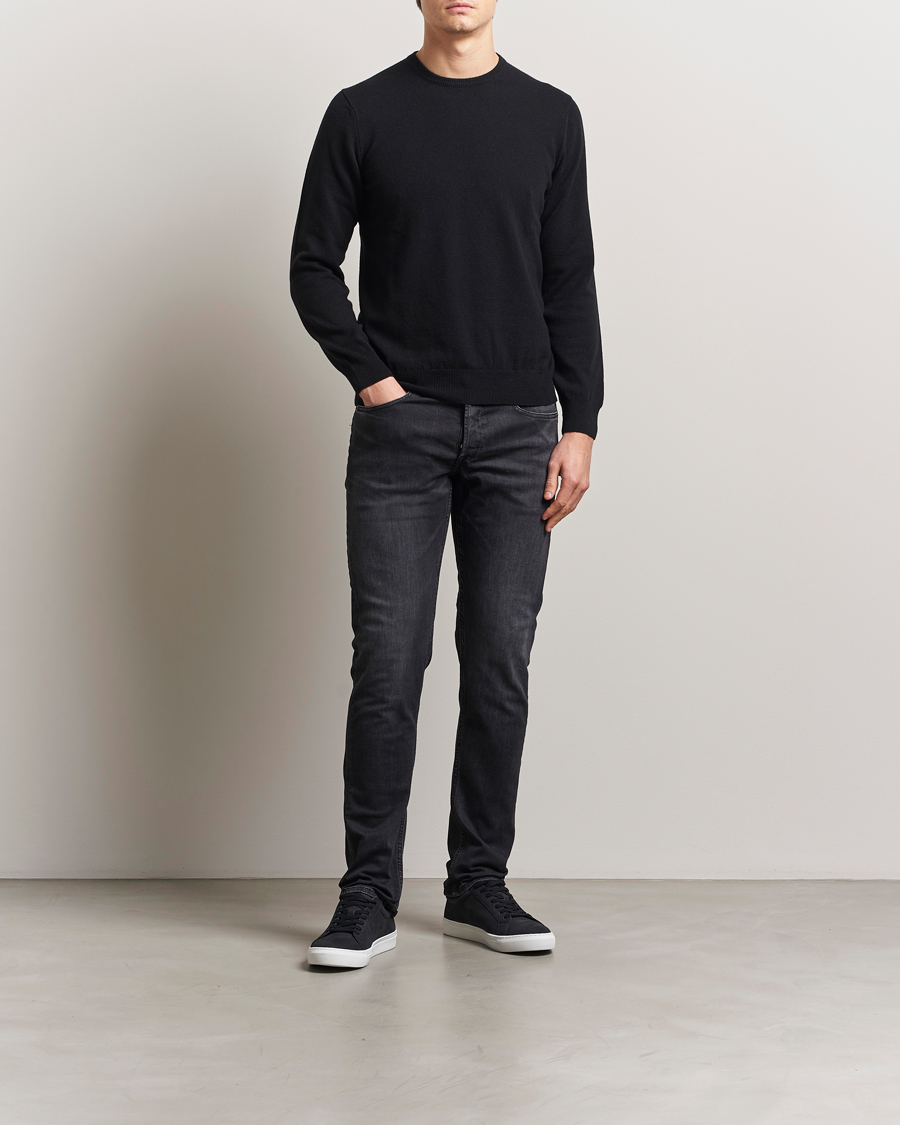 Heren | Jeans | Replay | Grover Straight Fit Stretch Jeans Washed Black
