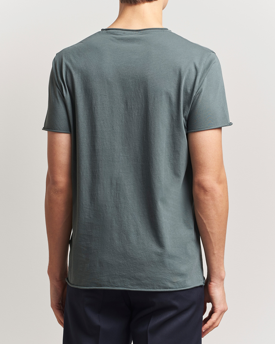 Heren | T-shirts | Filippa K | Roll Neck Crew Neck T-Shirt Green Grey