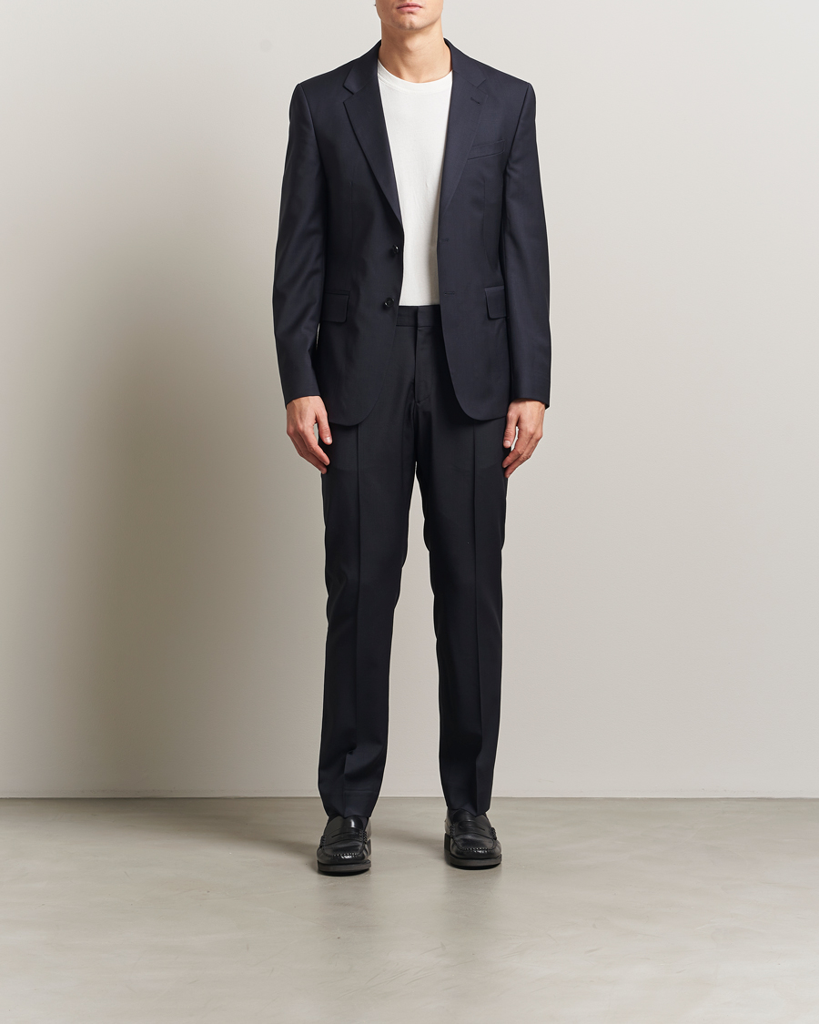 Heren | Blazers | Filippa K | Slim Wool Blazer Dark Navy