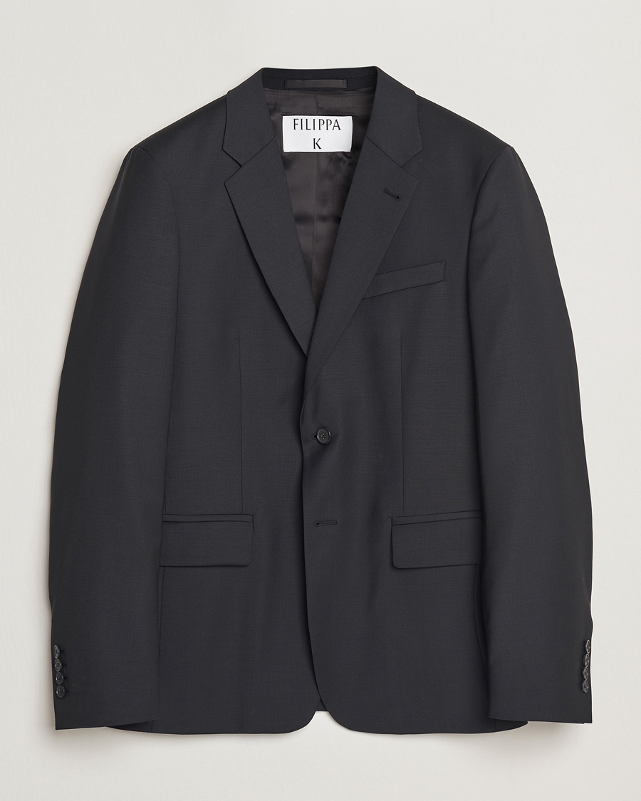 Homme | Blazers | Filippa K | Slim Wool Blazer Black