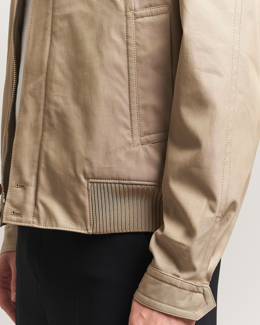 Heren | Jassen | Filippa K | Cotton Track Jacket Khaki Beige