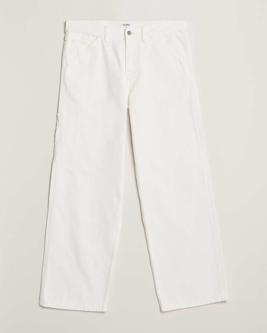Homme | Jeans | Filippa K | Baggy Jeans Ecru Wash