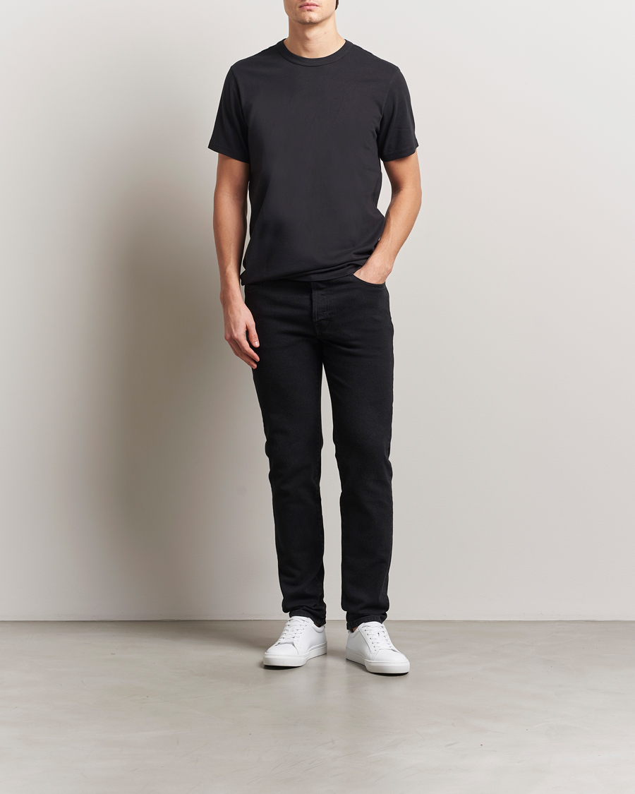 Heren | Jeans | Filippa K | Slim Straight Jeans Washed Black