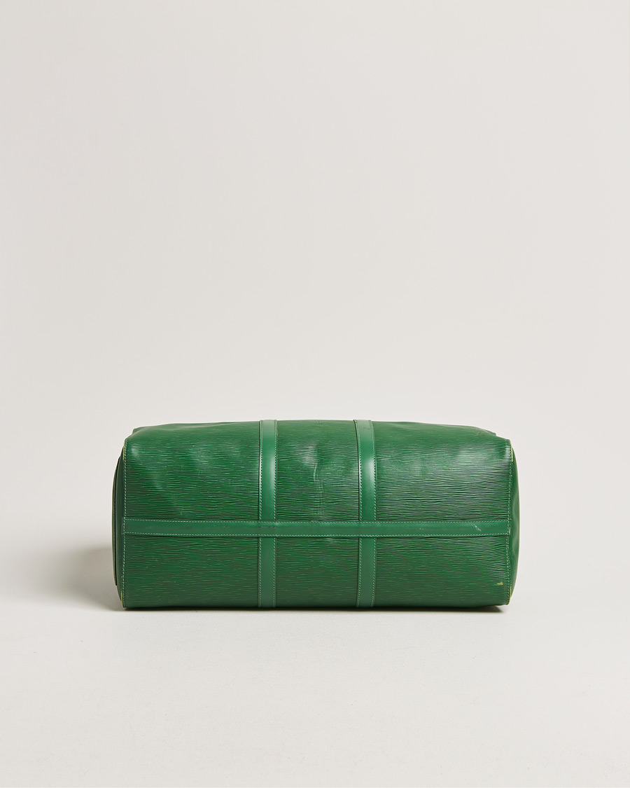 Homme | Louis Vuitton Pre-Owned Keepall 50 Epi Leather Bag Green | Louis Vuitton Pre-Owned | Keepall 50 Epi Leather Bag Green