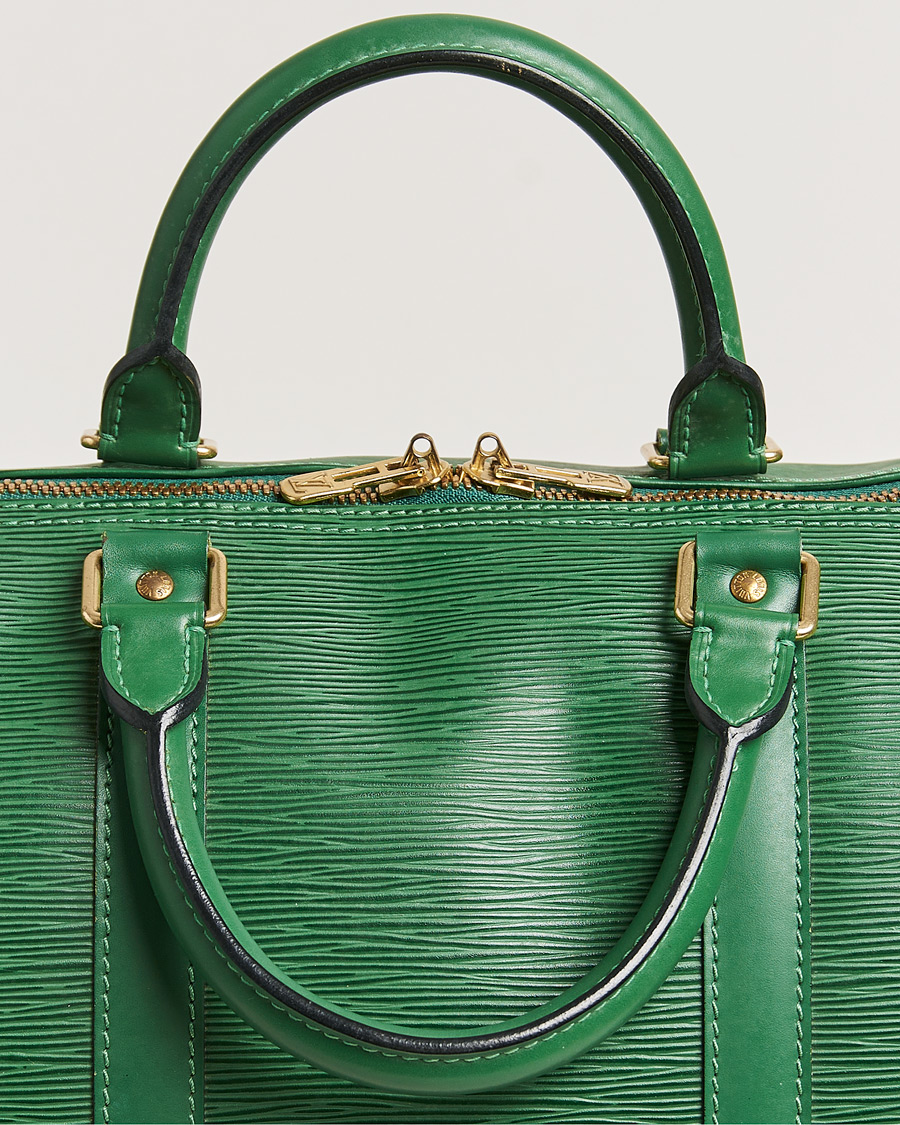 Homme | Louis Vuitton Pre-Owned Keepall 50 Epi Leather Bag Green | Louis Vuitton Pre-Owned | Keepall 50 Epi Leather Bag Green