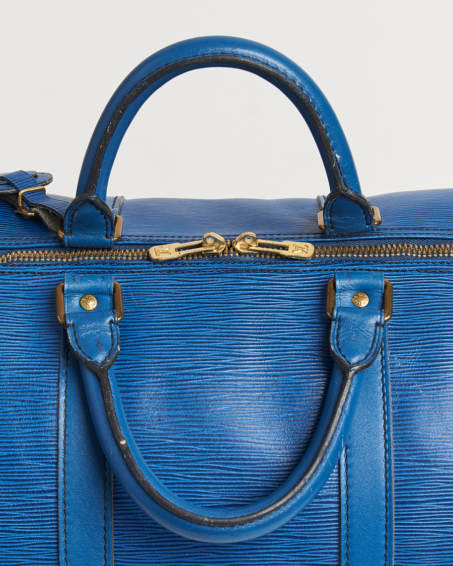 Heren | Louis Vuitton Pre-Owned Keepall 55 EPI Leather Bag Blue | Louis Vuitton Pre-Owned | Keepall 55 EPI Leather Bag Blue