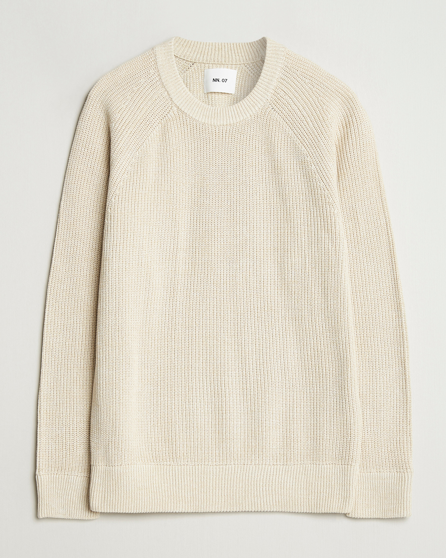 Heren | Truien | NN07 | Jacobo Cotton Knitted Sweater Ivory