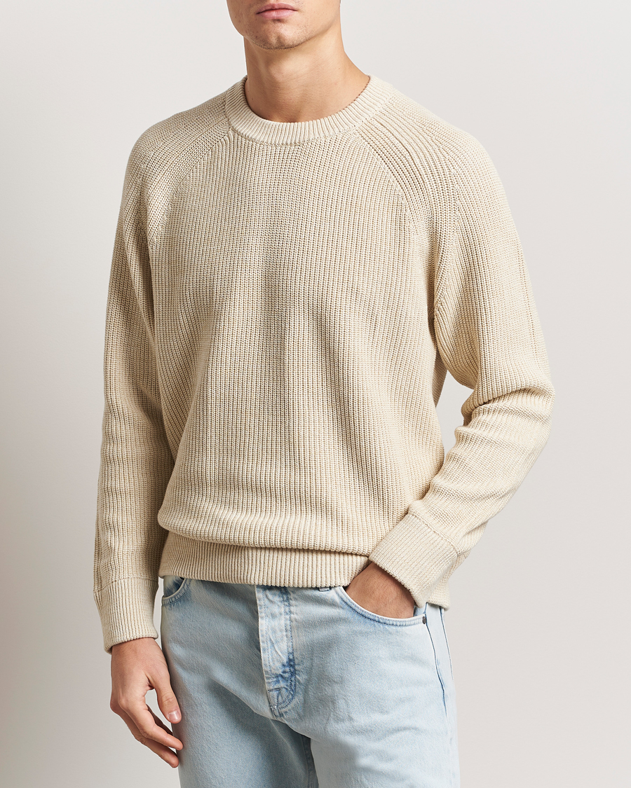 Heren | Truien | NN07 | Jacobo Cotton Knitted Sweater Ivory