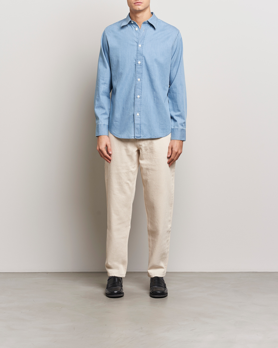 Heren | Overhemden | NN07 | Colby Denim Shirt Bleach Indigo