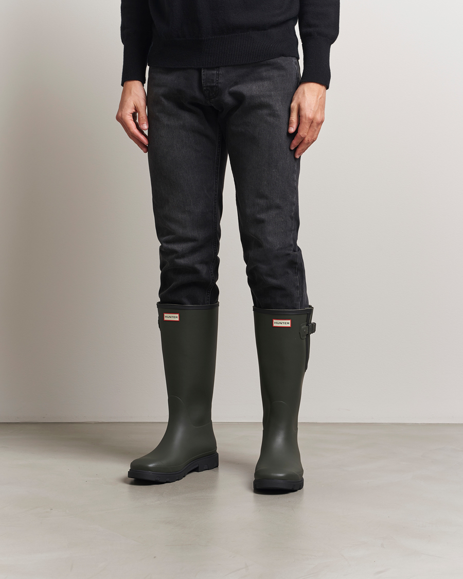 Heren | Overschoenen & Rubberlaarzen | Hunter Boots | Downpour Adjustable Boot Dark Olive