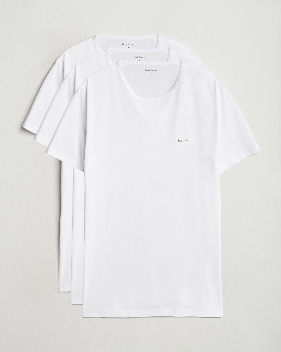 Heren | T-shirts | Paul Smith | 3-Pack Crew Neck T-Shirt White