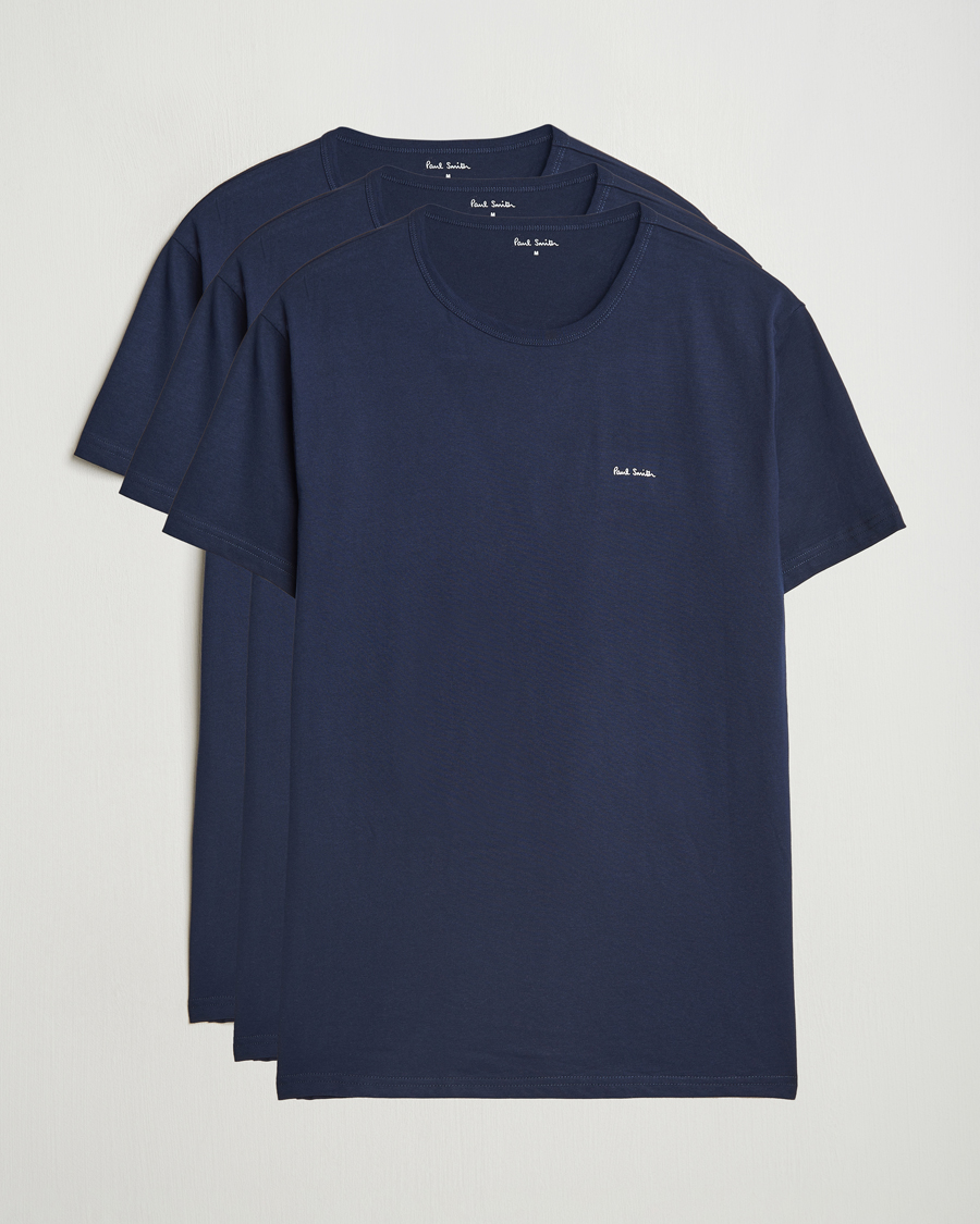 Homme | T-shirts | Paul Smith | 3-Pack Crew Neck T-Shirt Navy