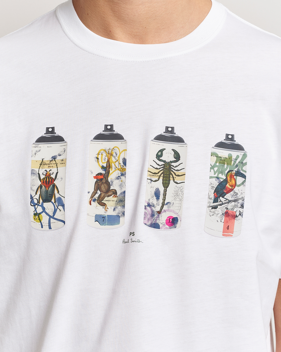 Homme | T-shirts | PS Paul Smith | Spray Cans Crew Neck T-Shirt White