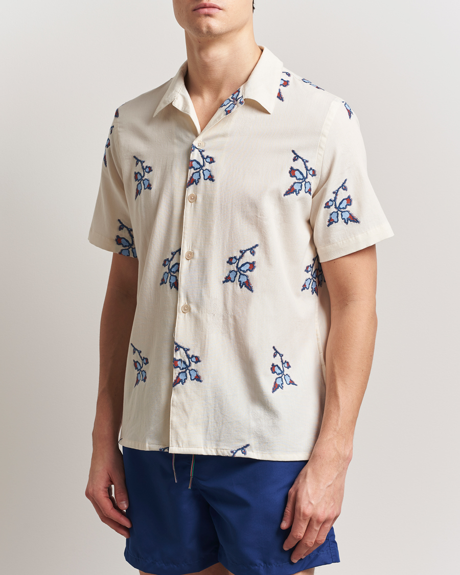 Homme | Chemises | PS Paul Smith | Flower Short Sleeve Shirt Off White