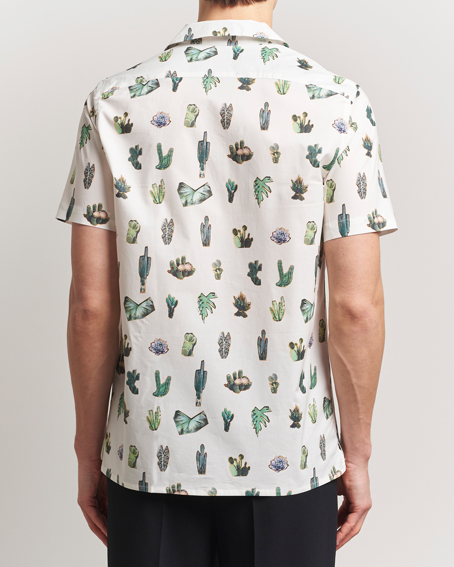 Heren | Overhemden | PS Paul Smith | Cactus Line Up Short Sleeve Shirt White