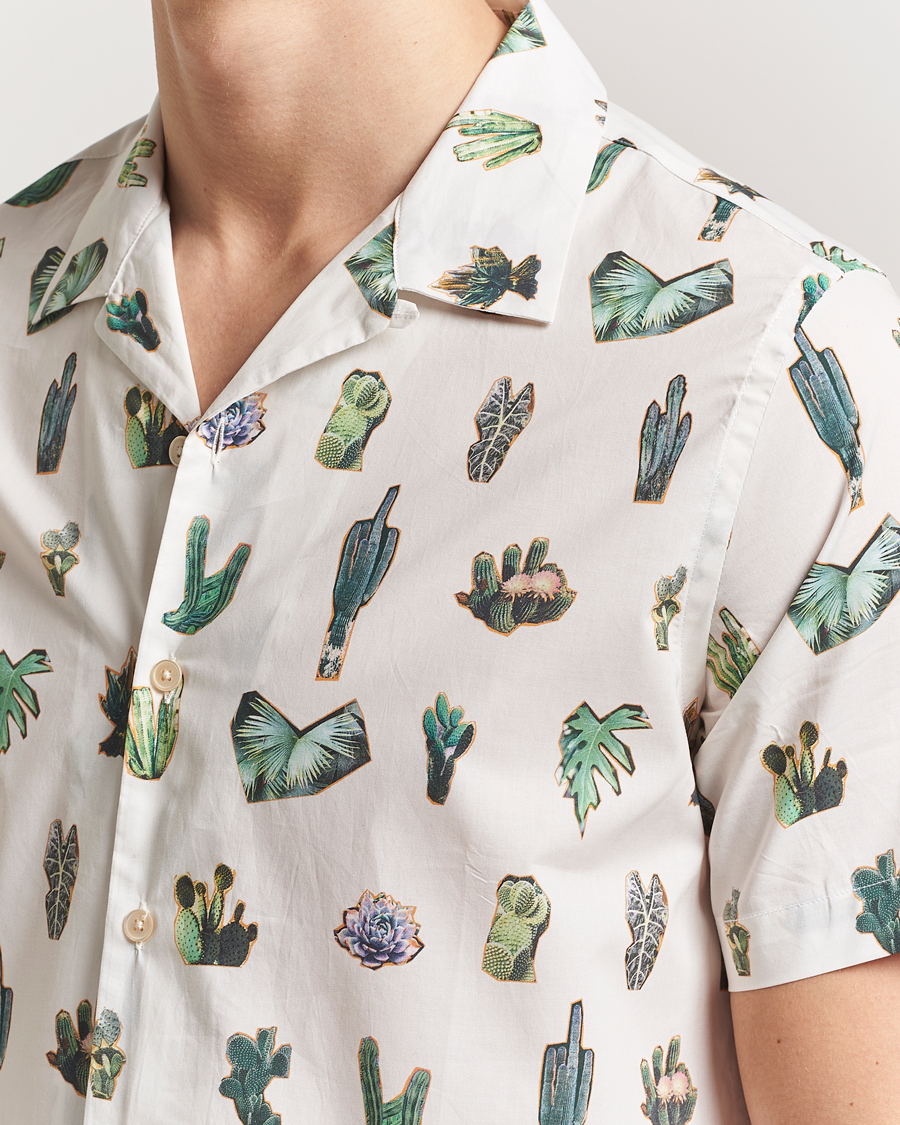 Heren | Overhemden | PS Paul Smith | Cactus Line Up Short Sleeve Shirt White