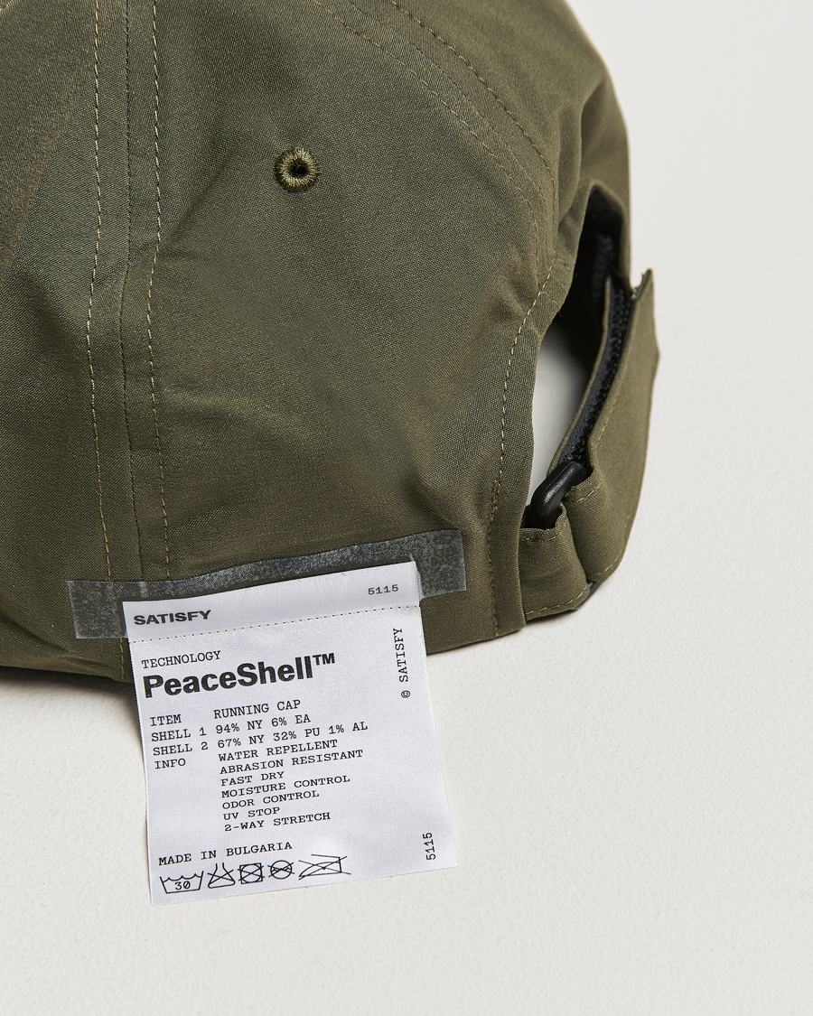 Homme | Satisfy PeaceShell Running Cap Olive | Satisfy | PeaceShell Running Cap Olive