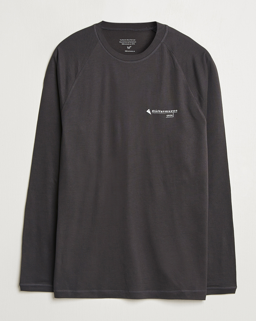 Heren | T-shirts | Klättermusen | Groa Long Sleeve T-Shirt Raven