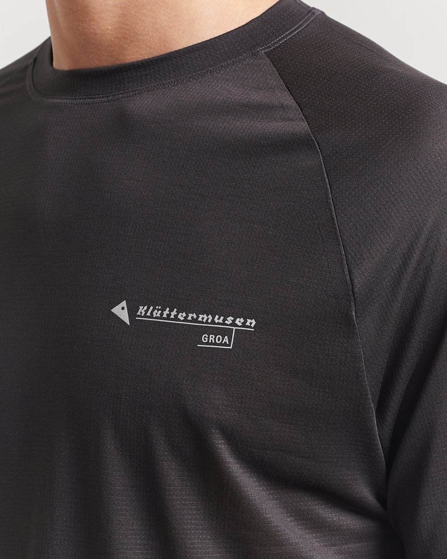 Heren | T-shirts | Klättermusen | Groa Long Sleeve T-Shirt Raven