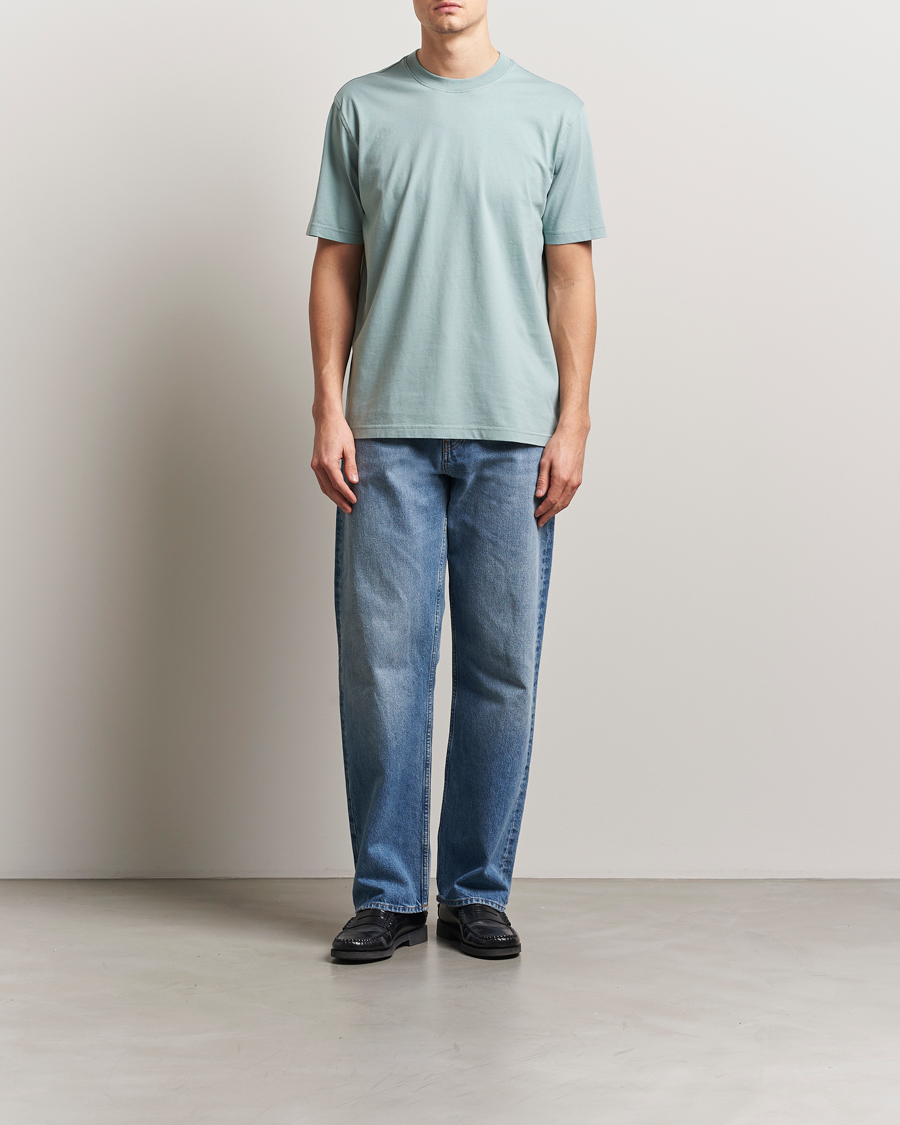 Heren | T-shirts | NN07 | Adam Pima Crew Neck T-Shirt Steely Blue