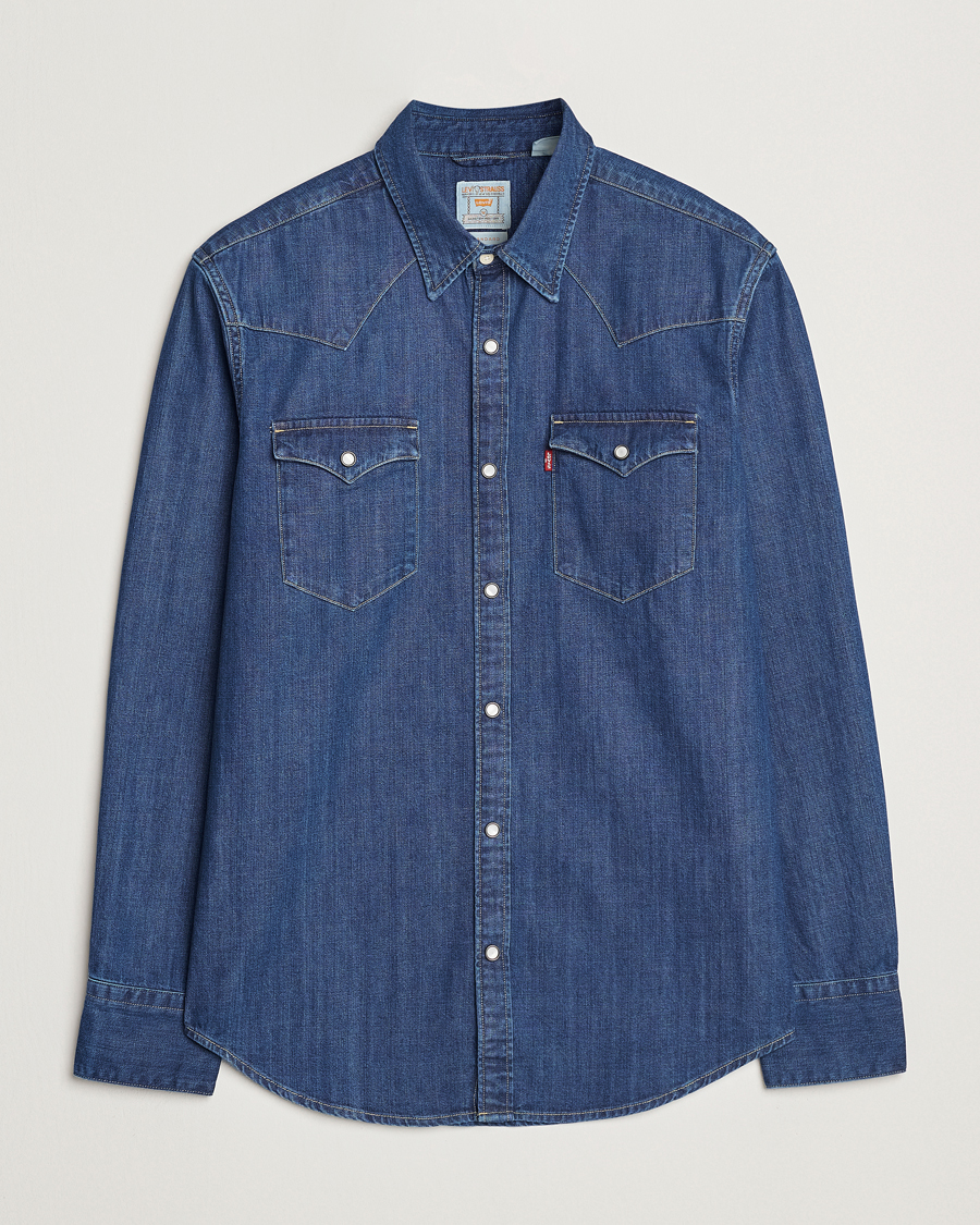 Heren | Overhemden | Levi's | Barstow Western Standard Shirt Medium Blue