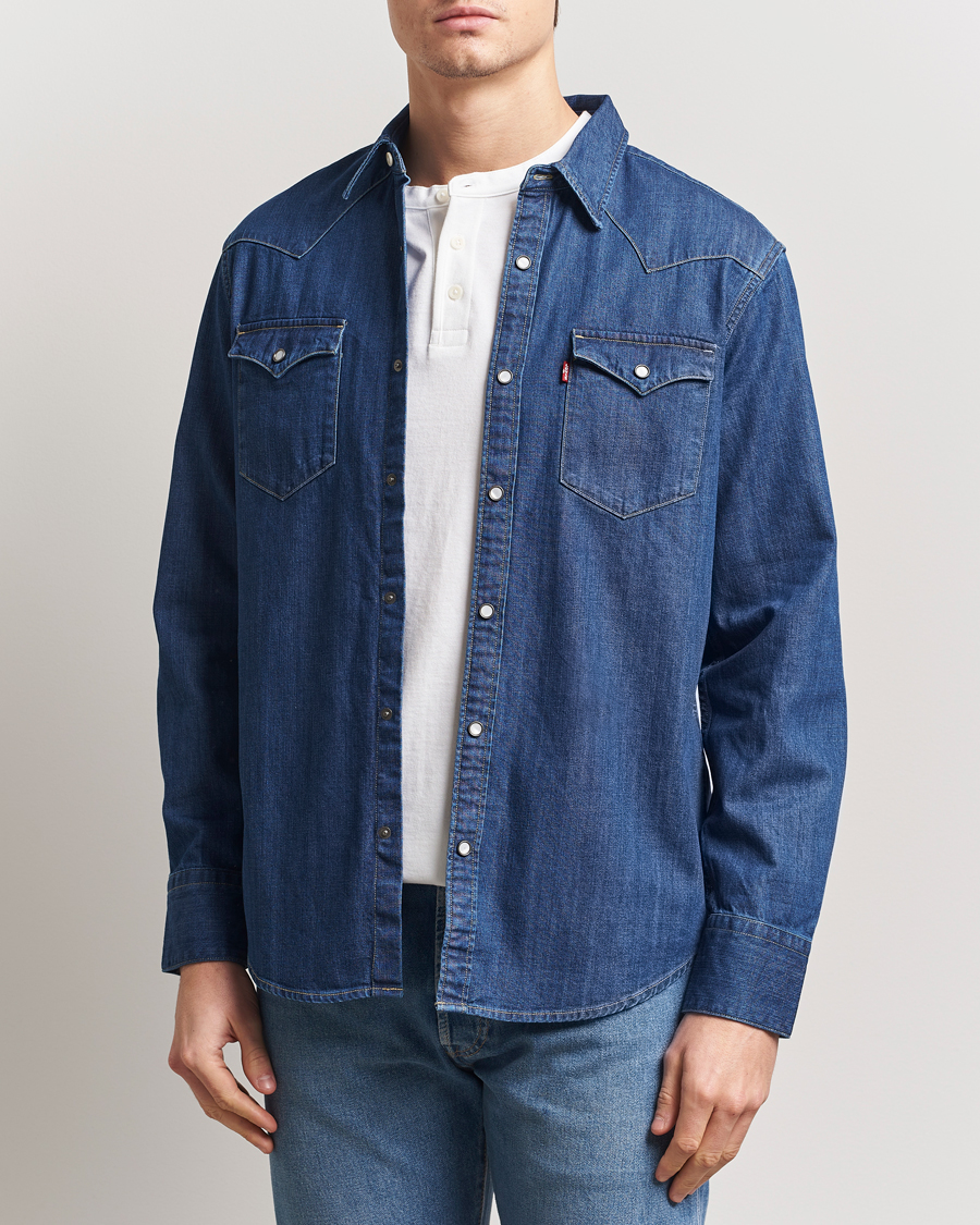 Heren | Overhemden | Levi's | Barstow Western Standard Shirt Medium Blue