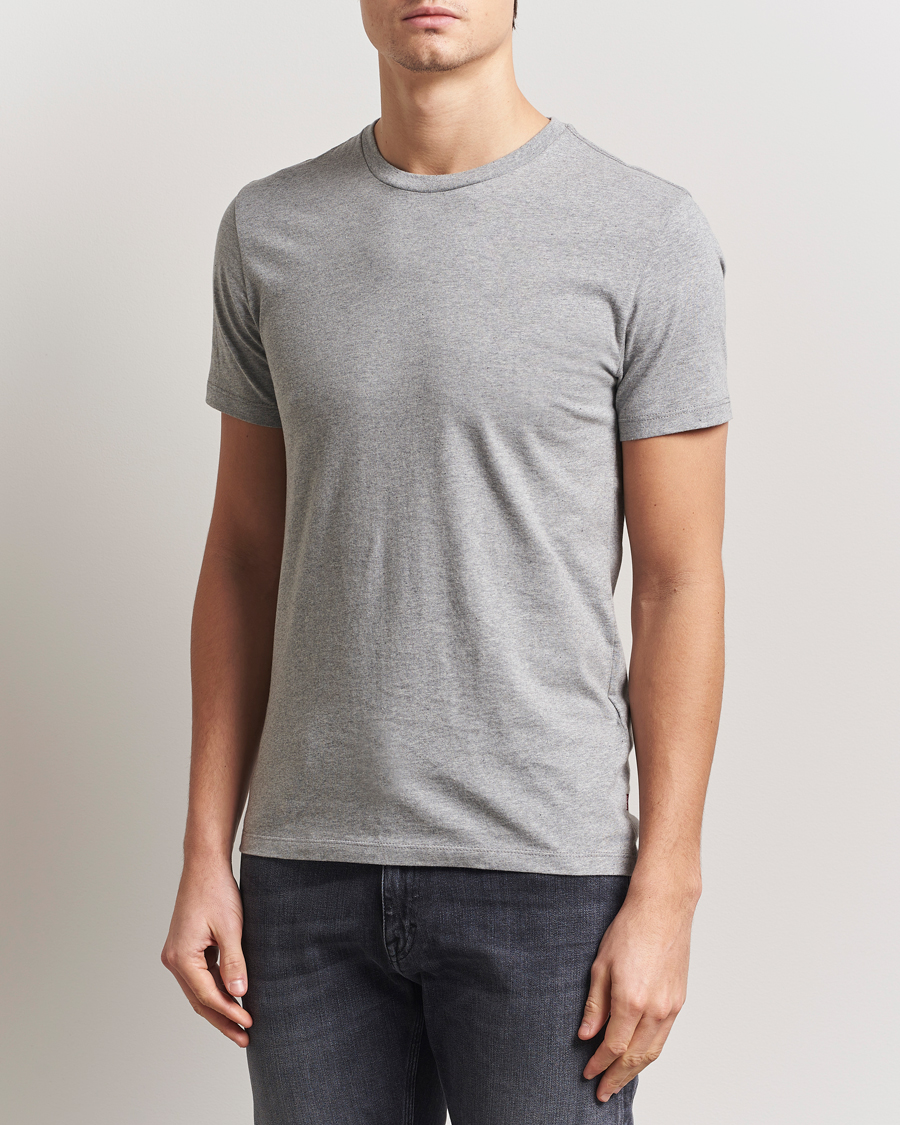 Heren | T-shirts | Levi's | 2-Pack Crew Neck T-Shirt White/Grey Heather