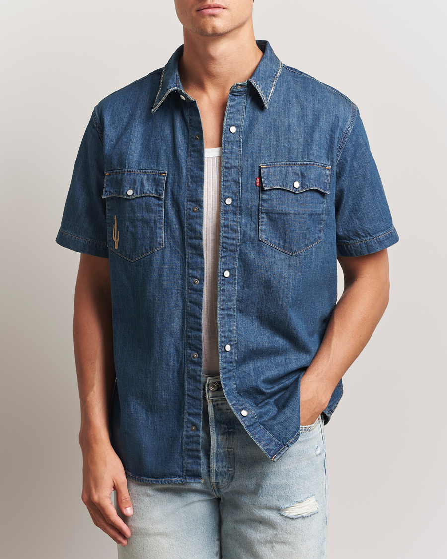 Homme | Chemises | Levi's | Relaxed Fit Short Sleeve Western Shirt Dark Blue