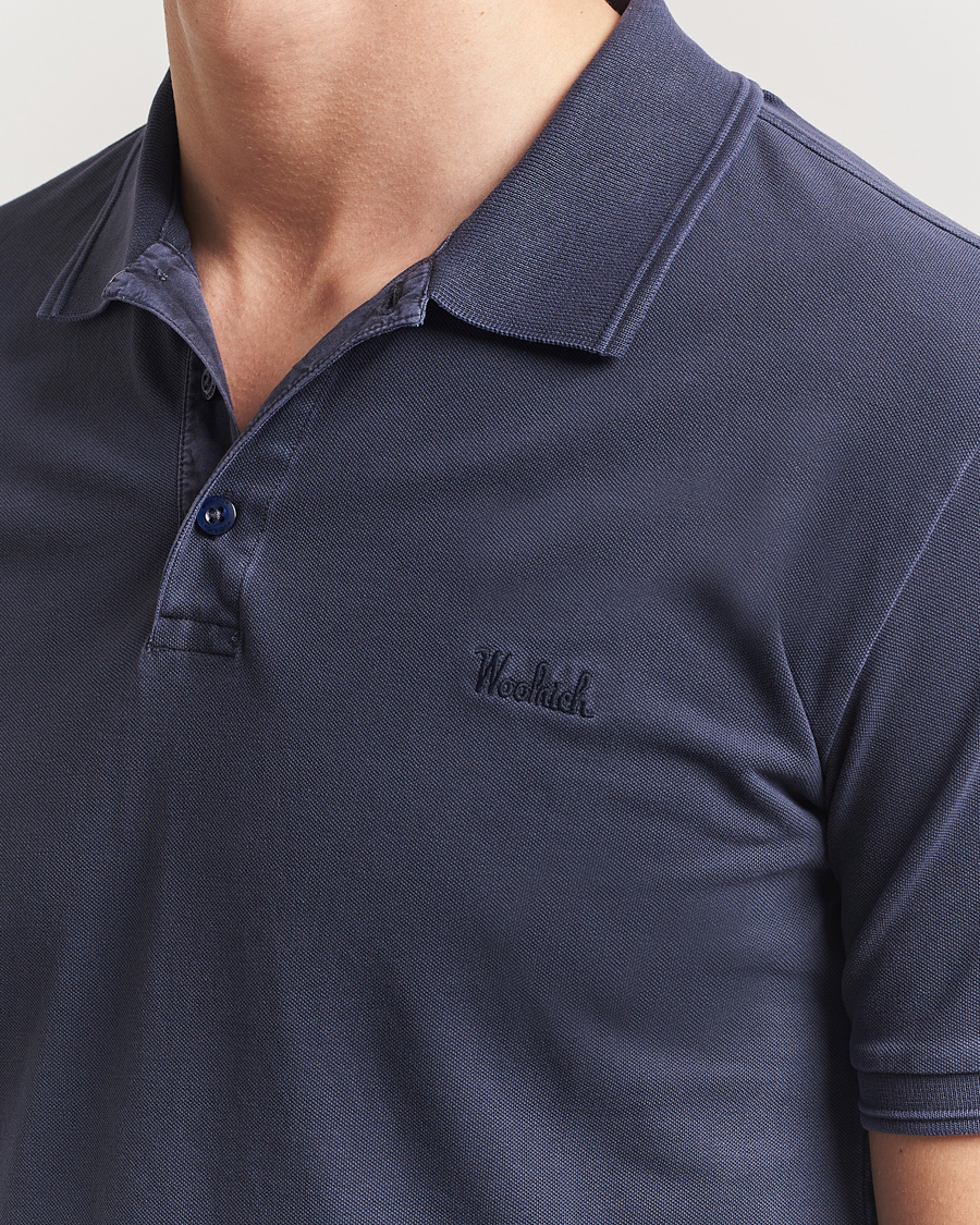 Heren | Polo's | Woolrich | Mackinack Polo Melton Blue
