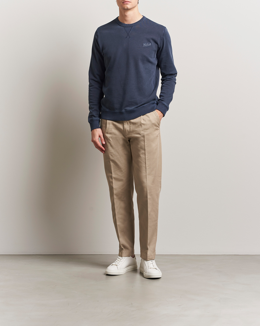 Heren | Truien | Woolrich | Garment Dyed Crewneck Dream Blue