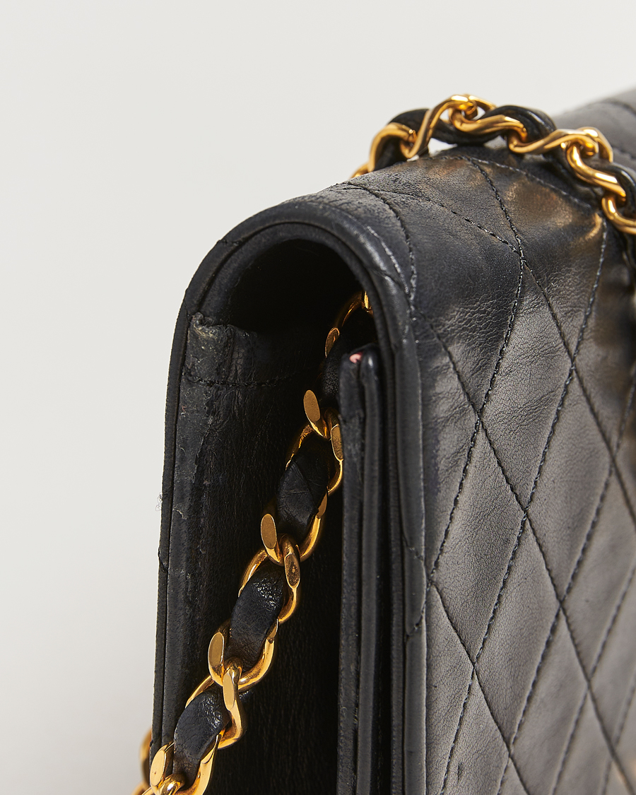 Heren | Chanel Pre-Owned Single Full Flap Chain Shoulder Bag Black | Chanel Pre-Owned | Single Full Flap Chain Shoulder Bag Black