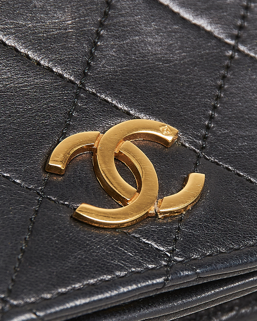 Heren | Chanel Pre-Owned Single Full Flap Chain Shoulder Bag Black | Chanel Pre-Owned | Single Full Flap Chain Shoulder Bag Black