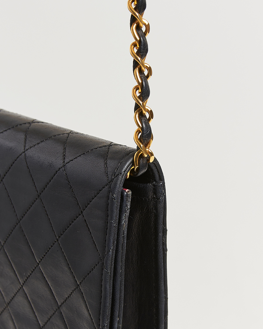Heren | Chanel Pre-Owned Single Full Flap Chain Shoulder Bag Black | Chanel Pre-Owned | Single Full Flap Chain Shoulder Bag Black