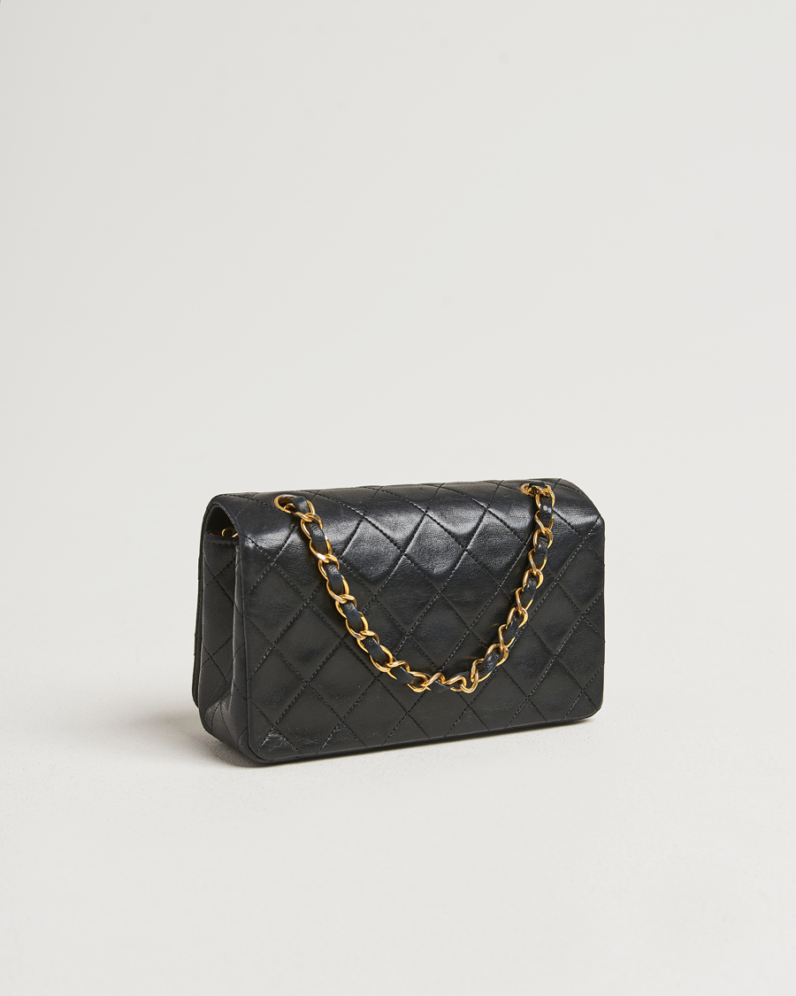 Homme | Chanel Pre-Owned Mini Single Full Flap Bag Black Lambskin | Chanel Pre-Owned | Mini Single Full Flap Bag Black Lambskin