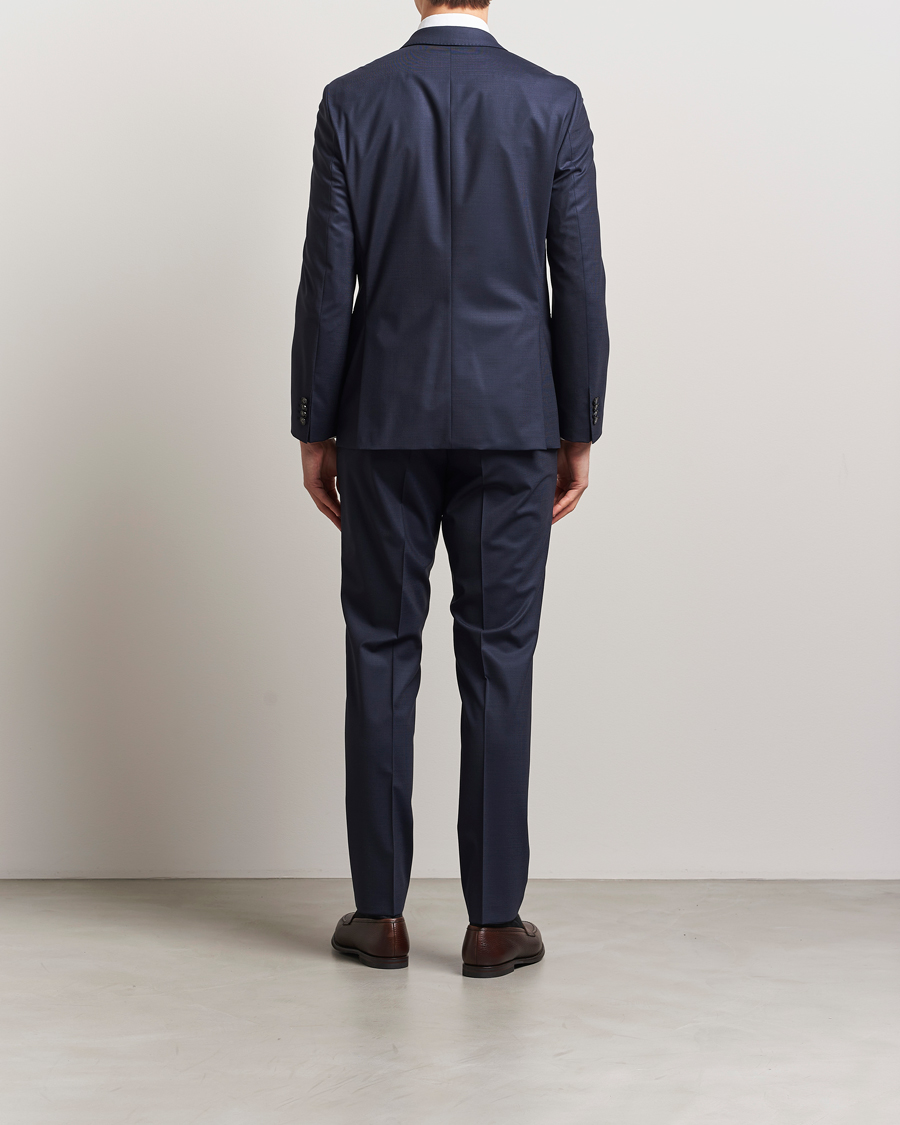 Homme | Costumes | BOSS BLACK | Huge Wool Peak Lapel Suit Dark Blue